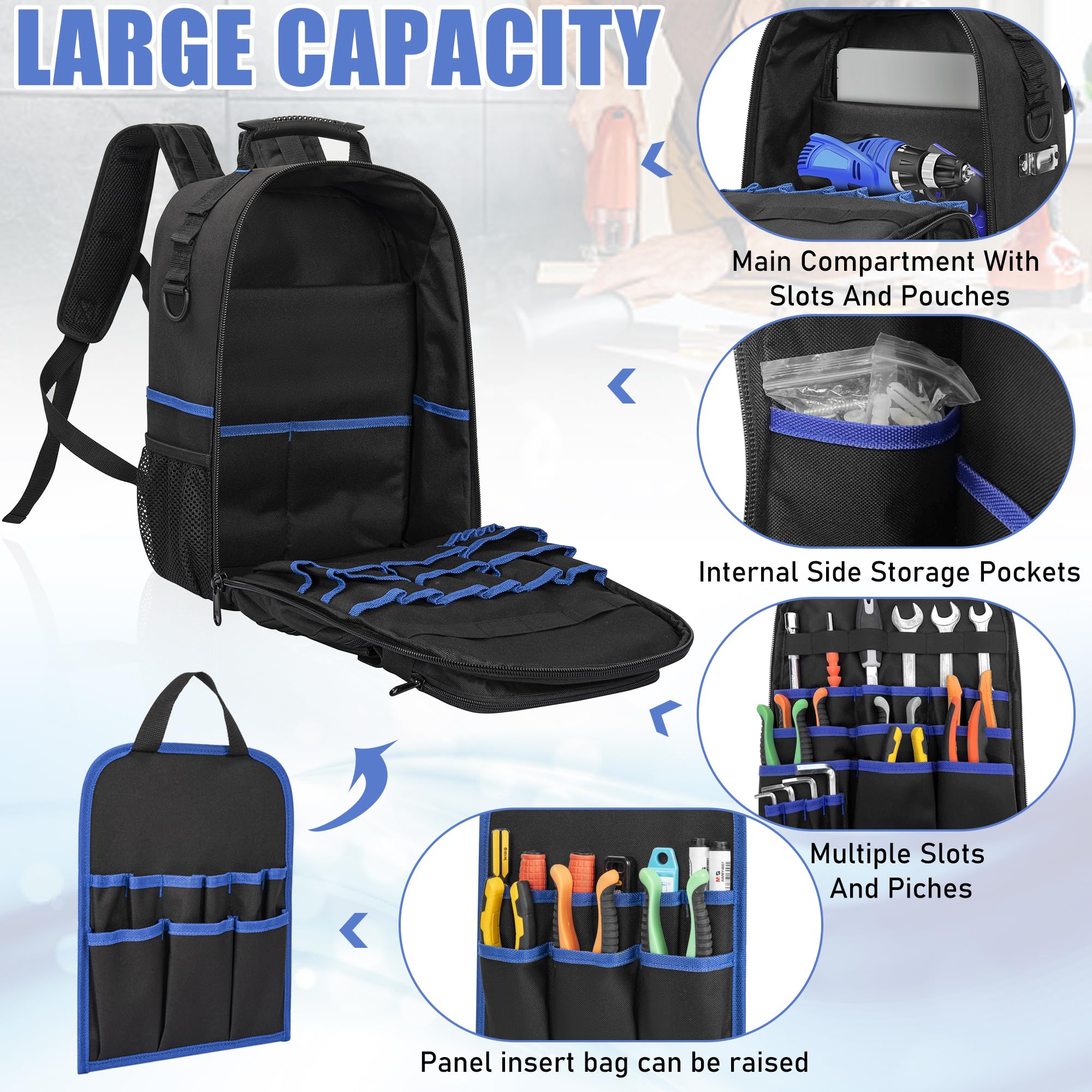Zaino per attrezzi resistente  - Backpack Insert Organizer recensione e prezzo