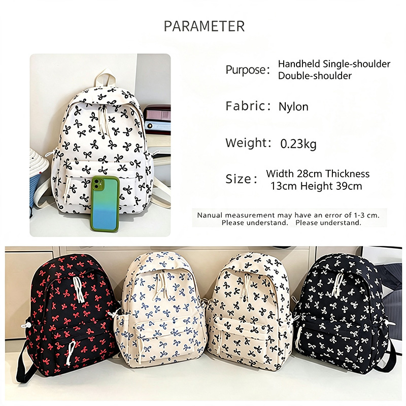 Zaino con Stampa Fiocco Carino - School Backpack Teen recensione e prezzo